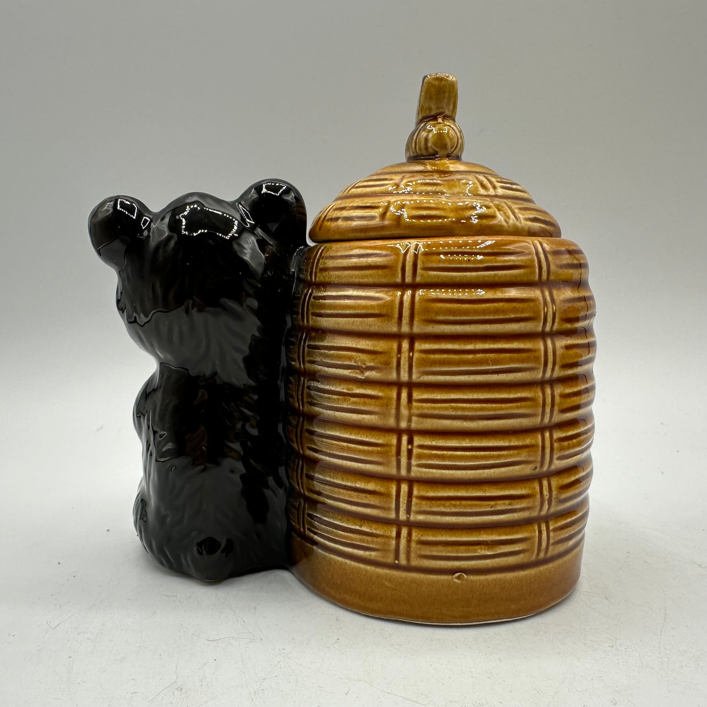 Armbee Ceramic Bear and Honey Pot With Honey Dipper