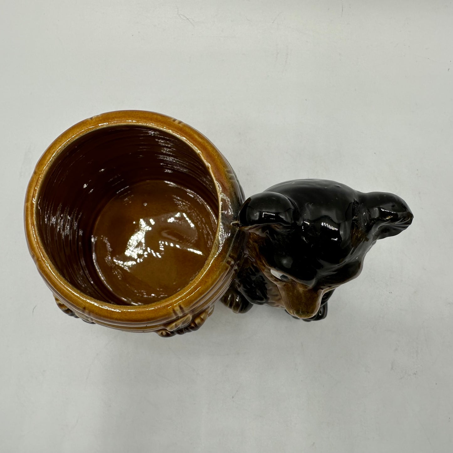 Armbee Ceramic Bear and Honey Pot With Honey Dipper