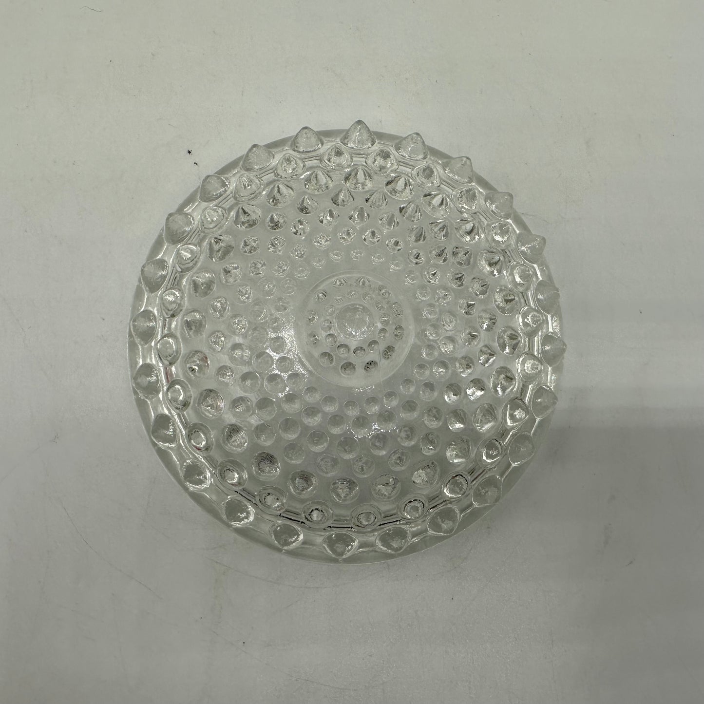 Fenton Cranberry Opalescent Hobnail Powder Jar