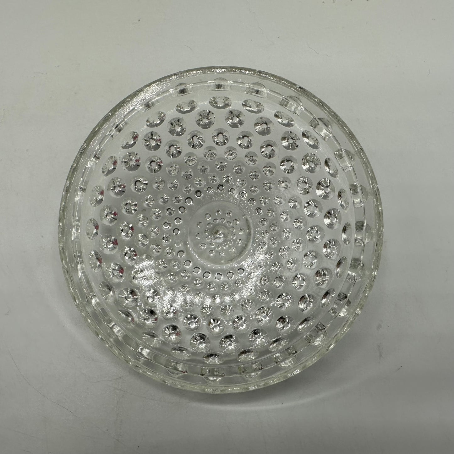Fenton Cranberry Opalescent Hobnail Powder Jar