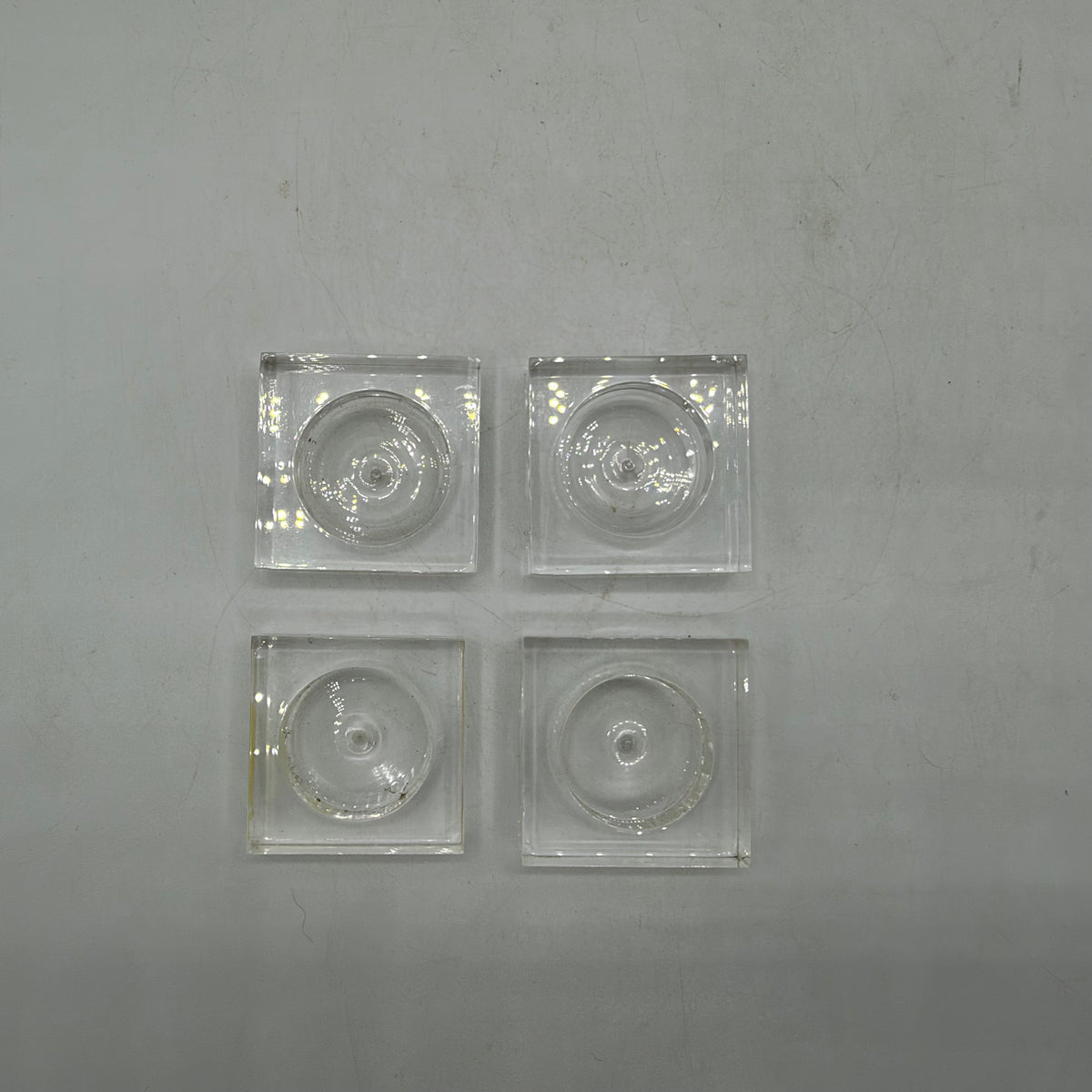 Acrylic Square Sphere Holder 1 1/5", Set of 4