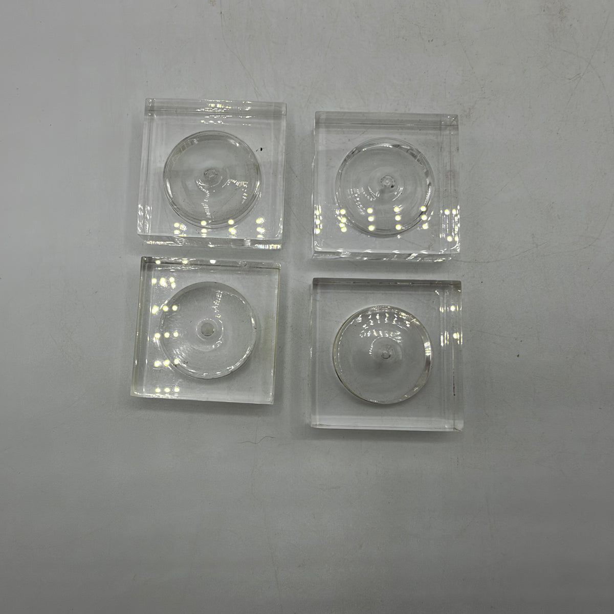 Acrylic Square Sphere Holder 1 1/5", Set of 4