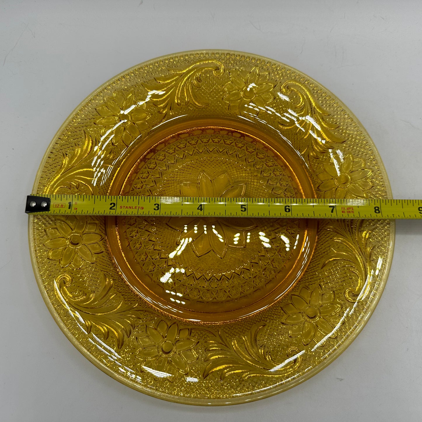 Tiara Amber Sandwich Plate, Set of 3