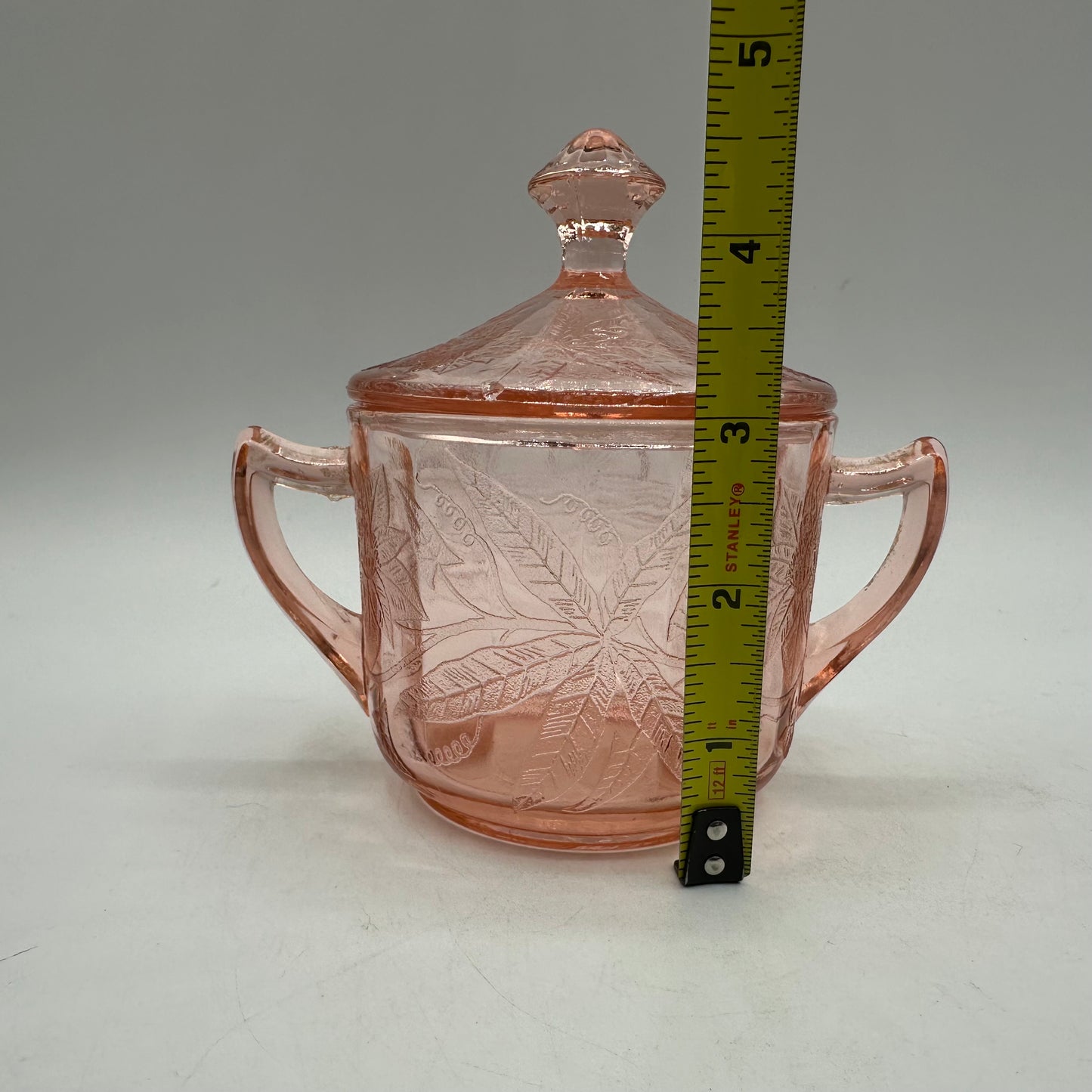 Jeannette Floral Poinsettia Pink Sugar Bowl