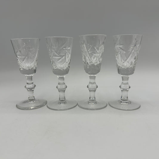 Ajka Csopak Crystal Coridal Glasses, Set of 4