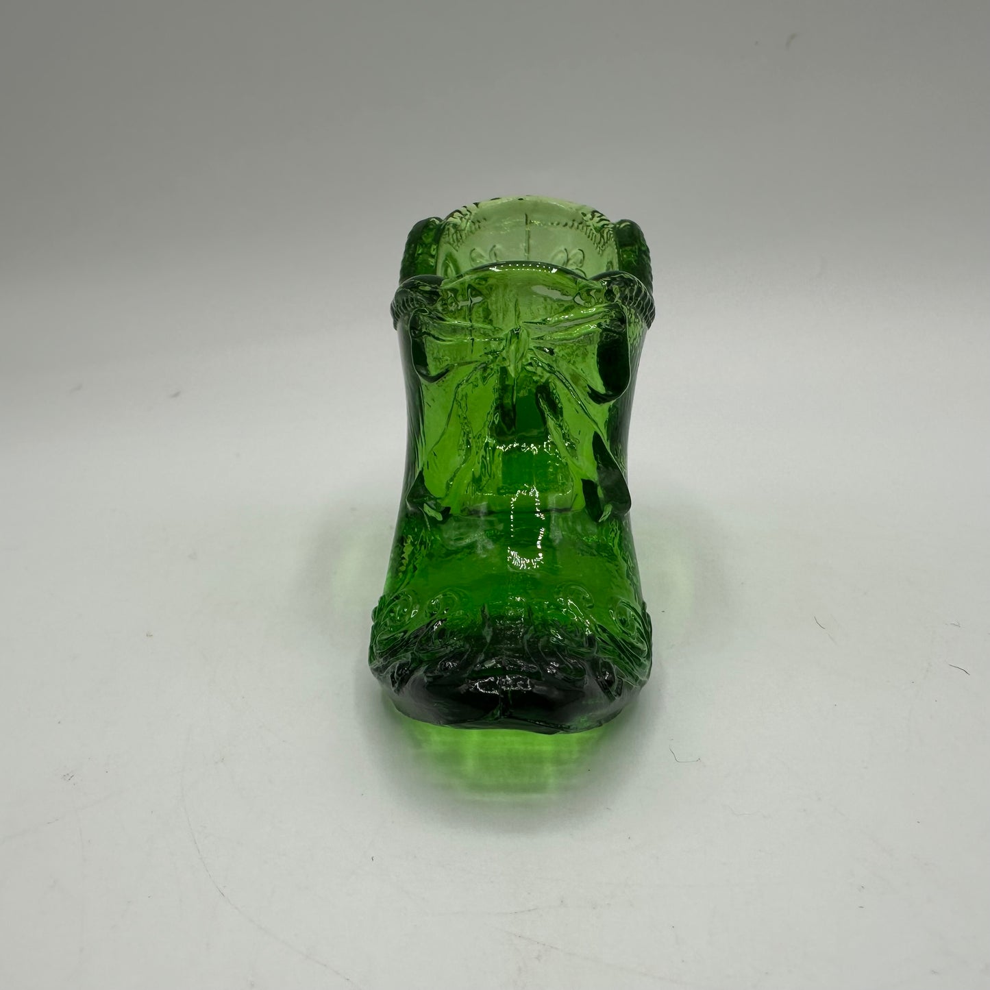 Mosser Glass Victorian Shoe, Green