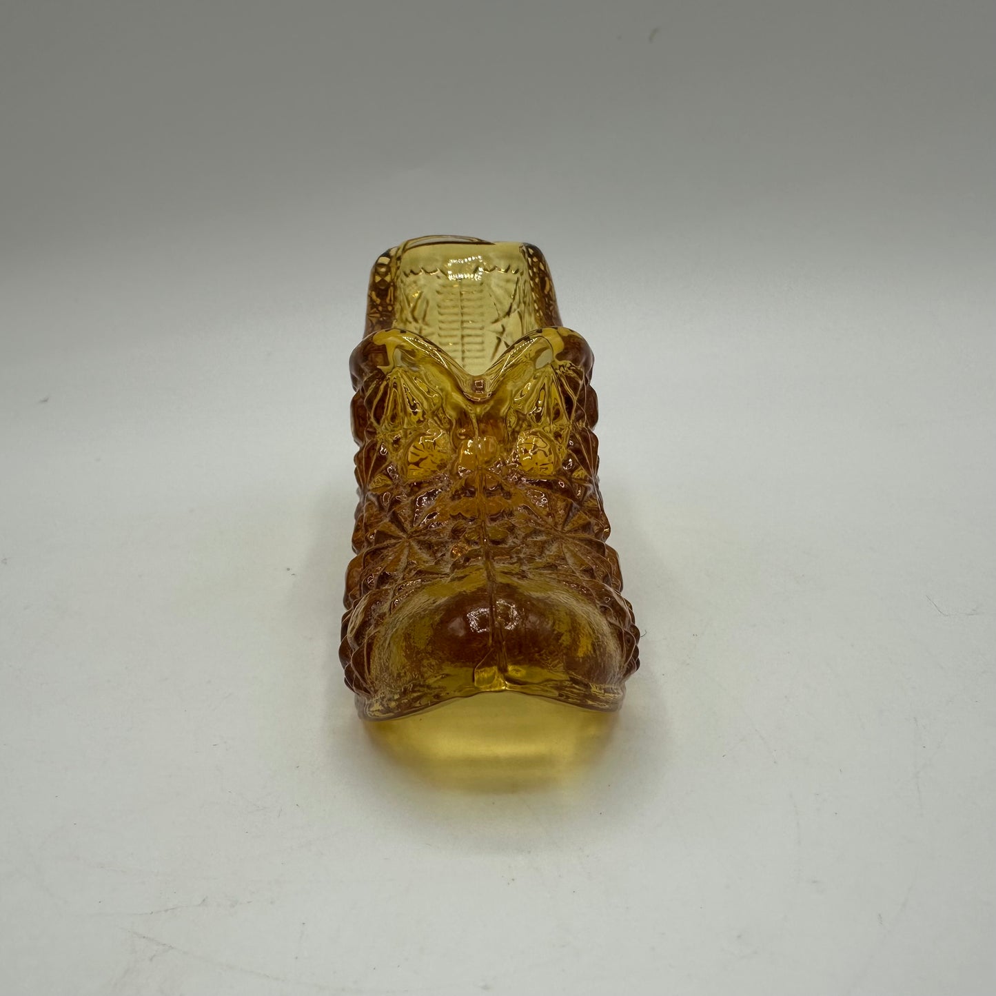 Fenton Amber Glass Slipper