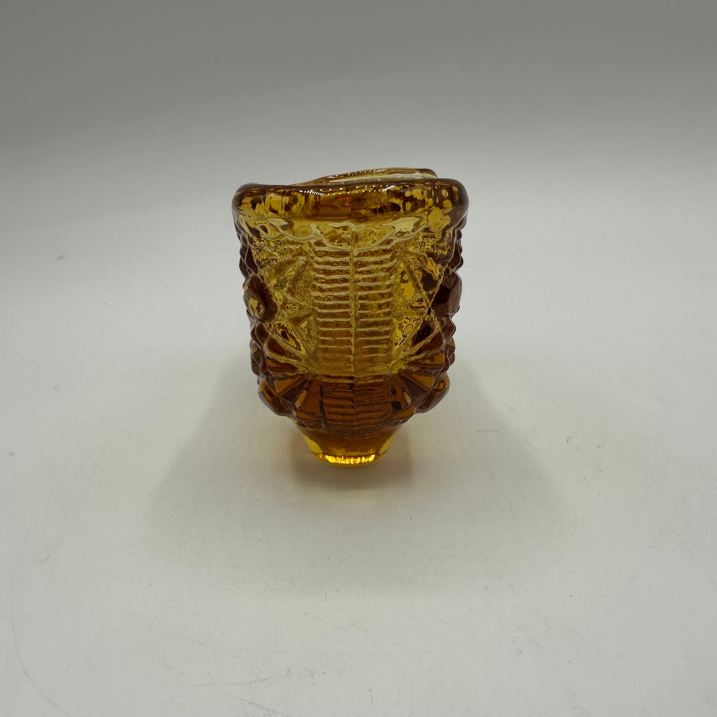 Fenton Amber Glass Slipper