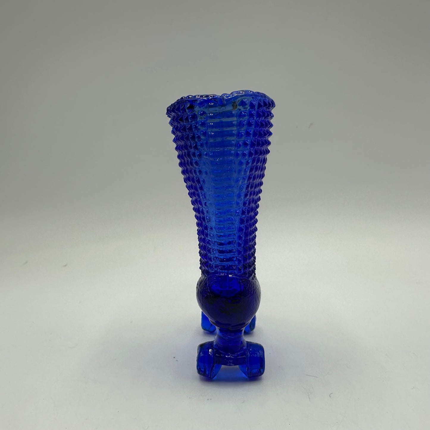 Degenhart Glass Cobalt Blue Victorian Boot Roller Skate