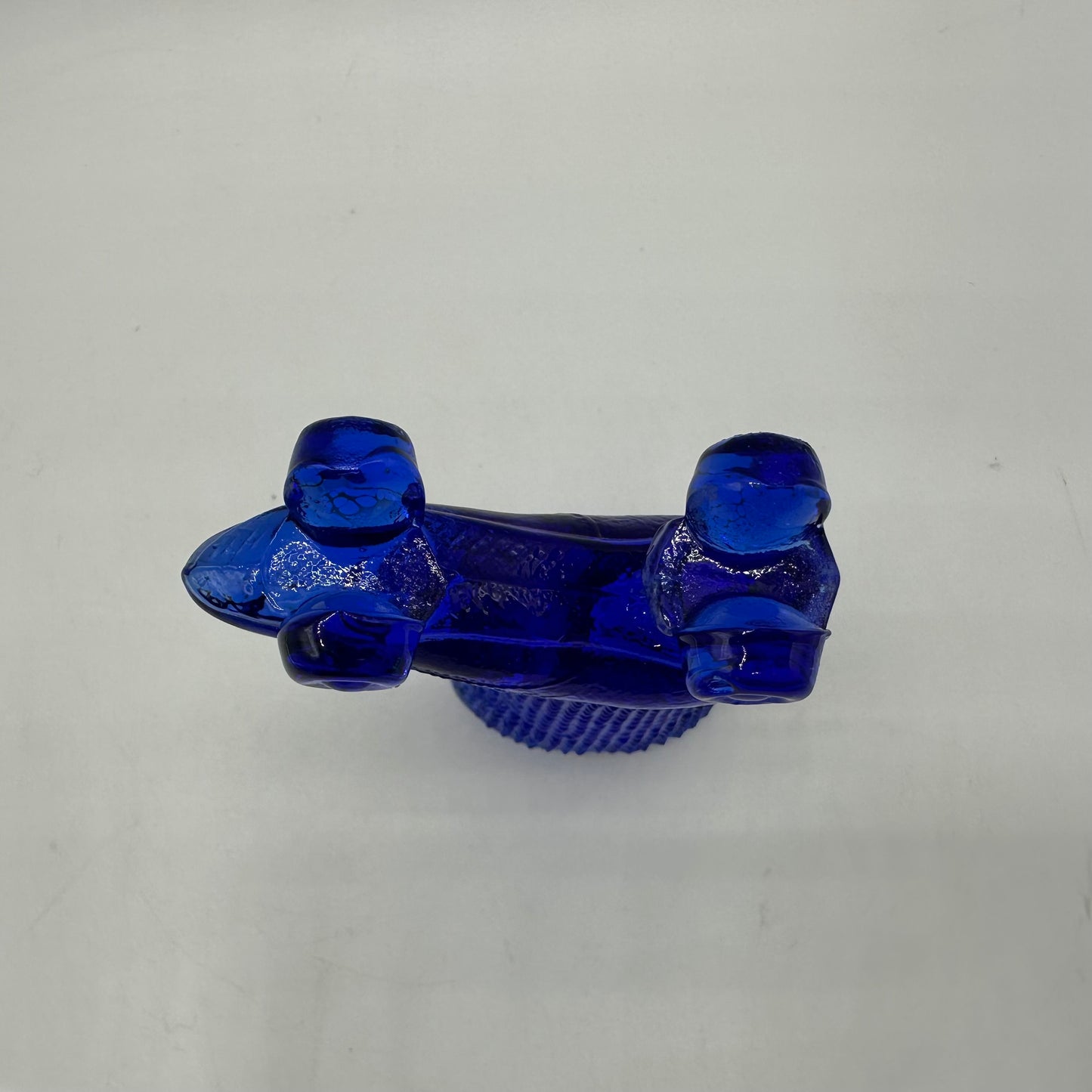 Degenhart Glass Cobalt Blue Victorian Boot Roller Skate