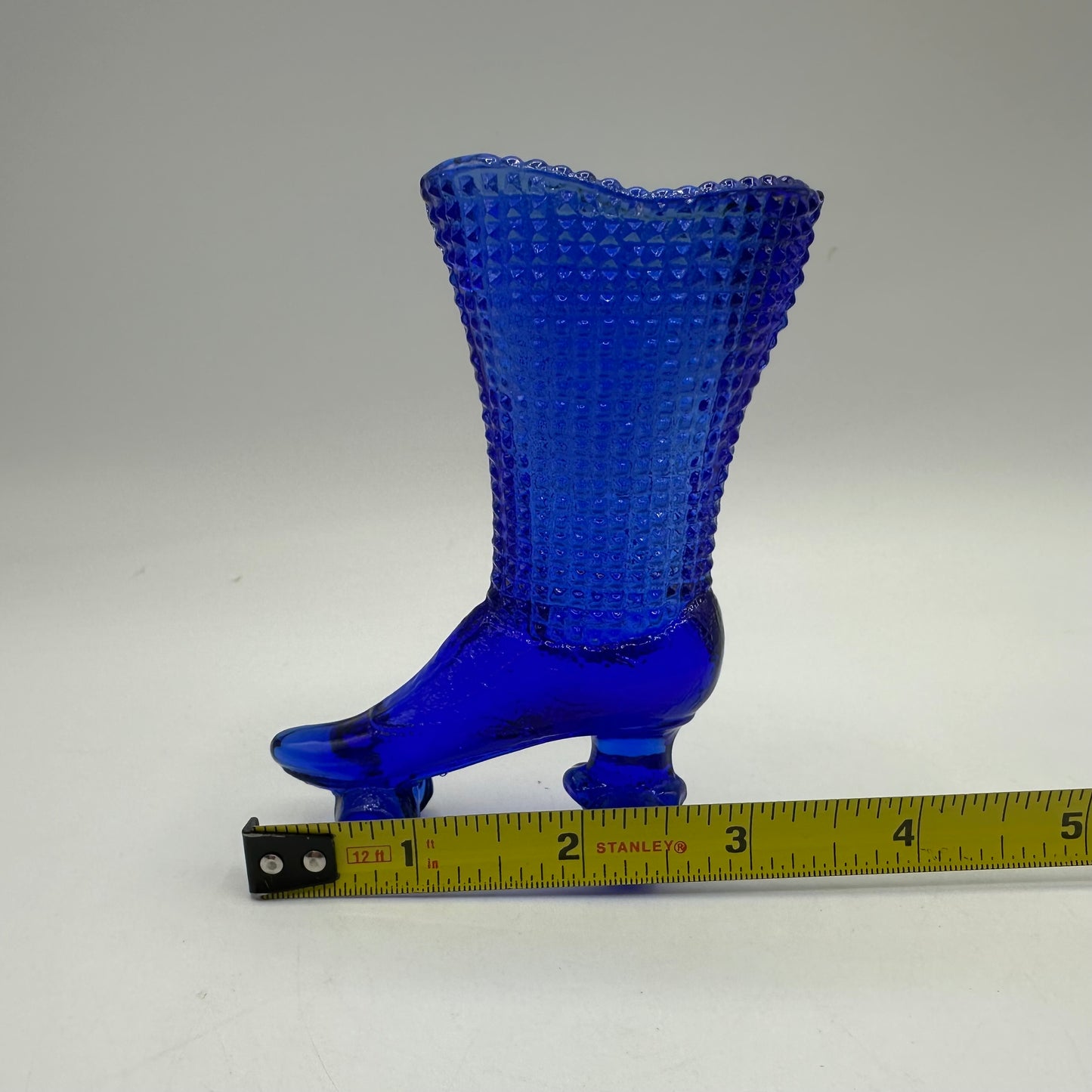 Degenhart Glass Cobalt Blue Victorian Boot Roller Skate