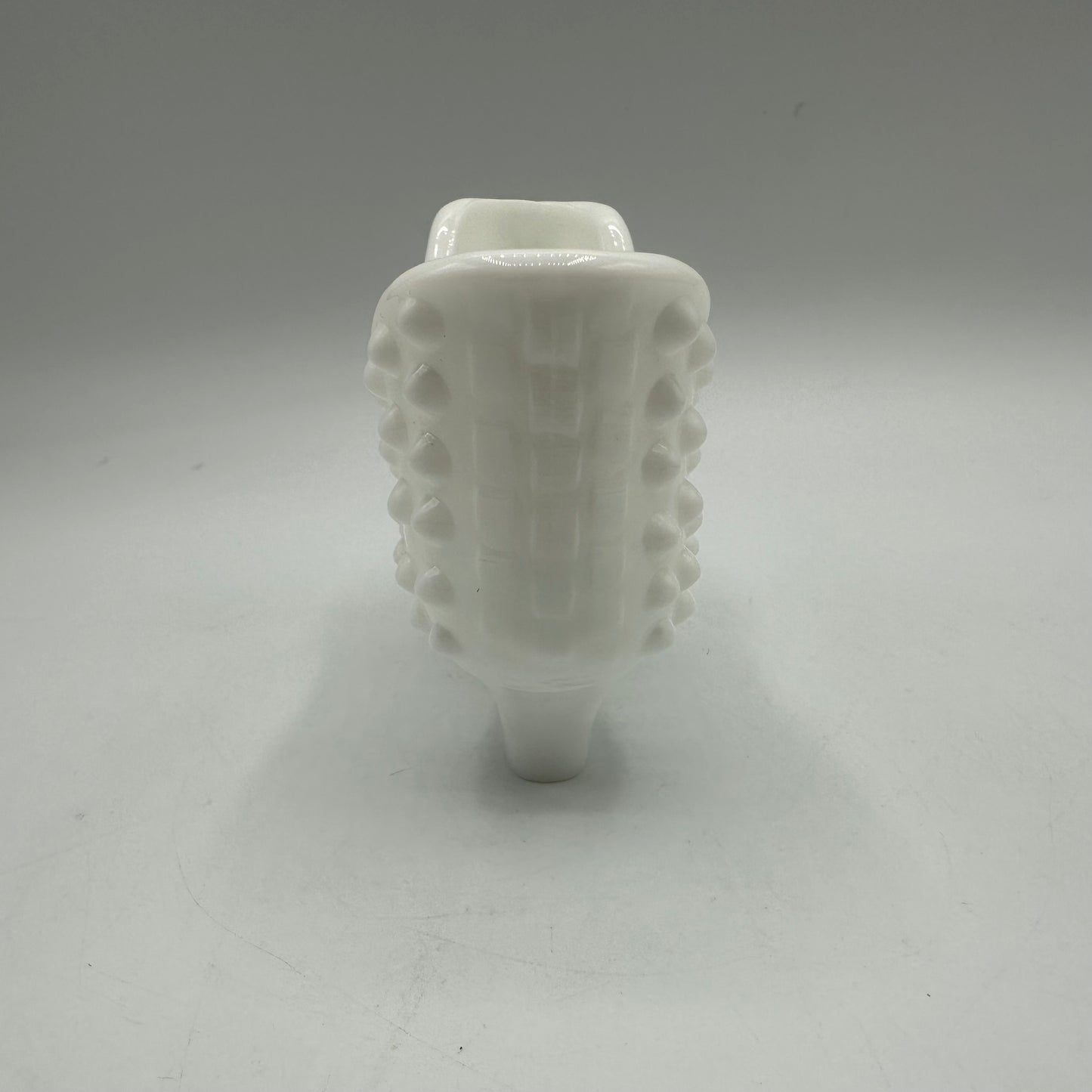 Fenton Milk Glass Hobnail Cat Shoe, Unmarked