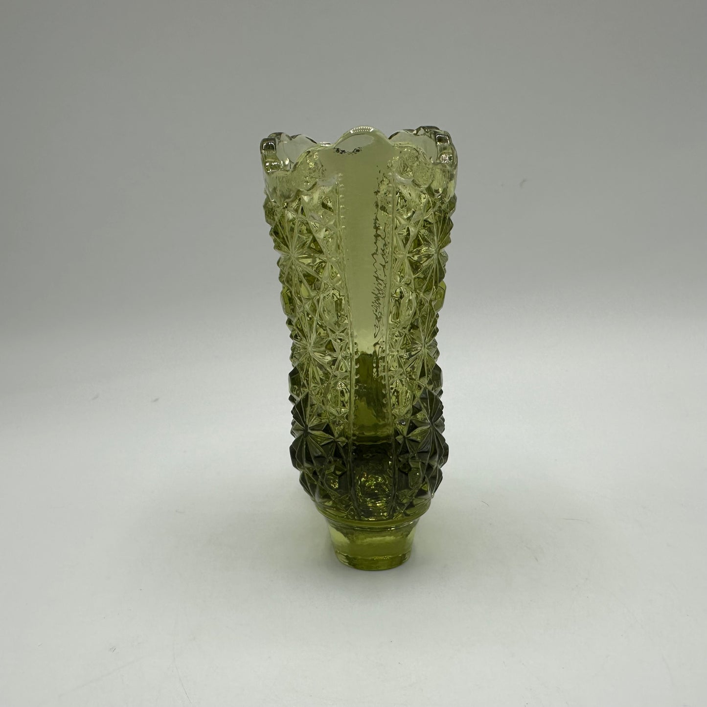 Fenton Avocado Green Boot, Daisy & Button Pattern