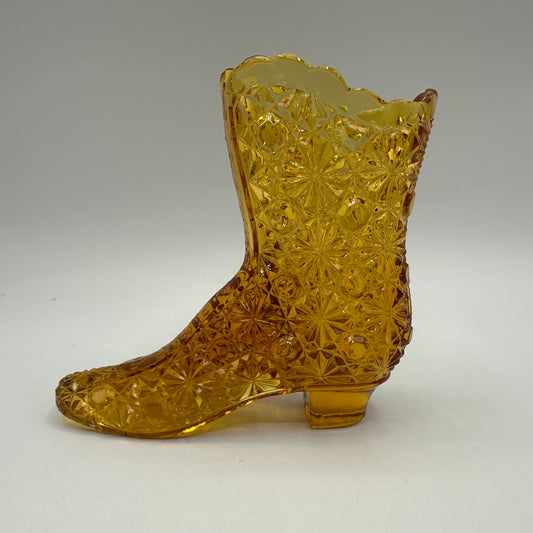 Fenton Amber Boot, Daisy & Button Pattern