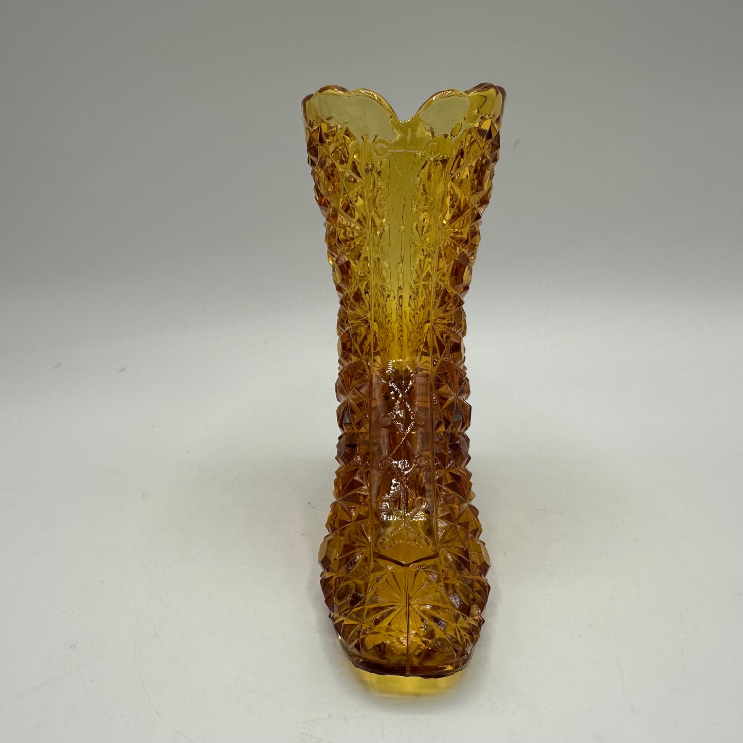 Fenton Amber Boot, Daisy & Button Pattern