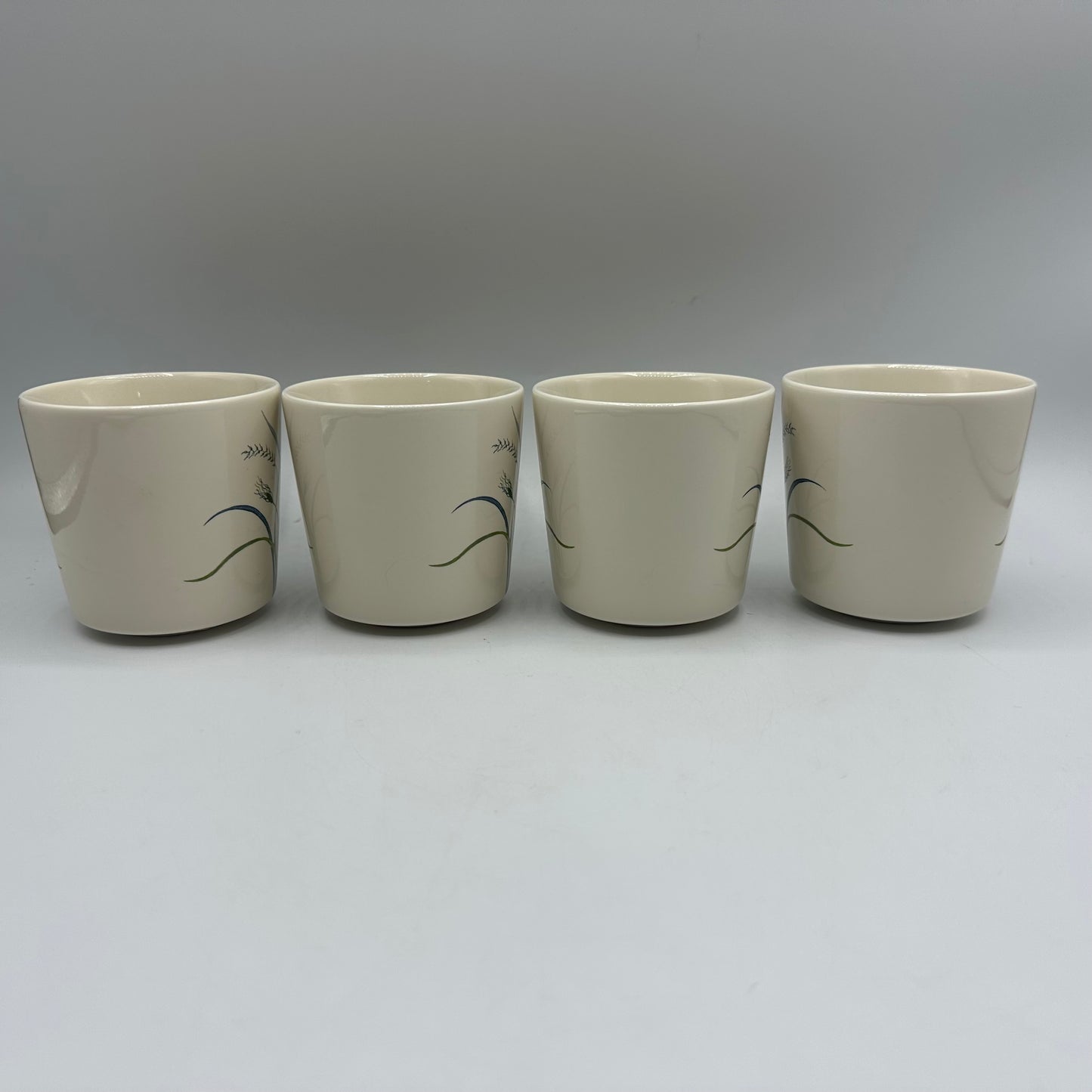 Corelle Stoneware Cups & Saucers, Coastal Breeze Pattern, Set of 4