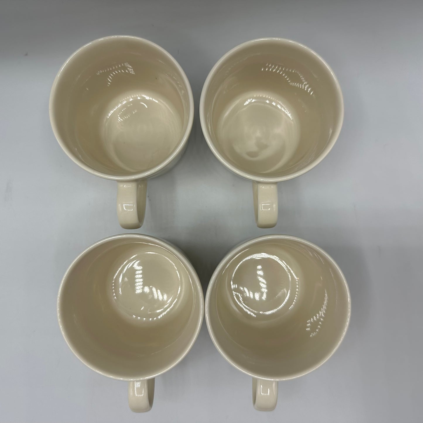Corelle Stoneware Cups & Saucers, Coastal Breeze Pattern, Set of 4