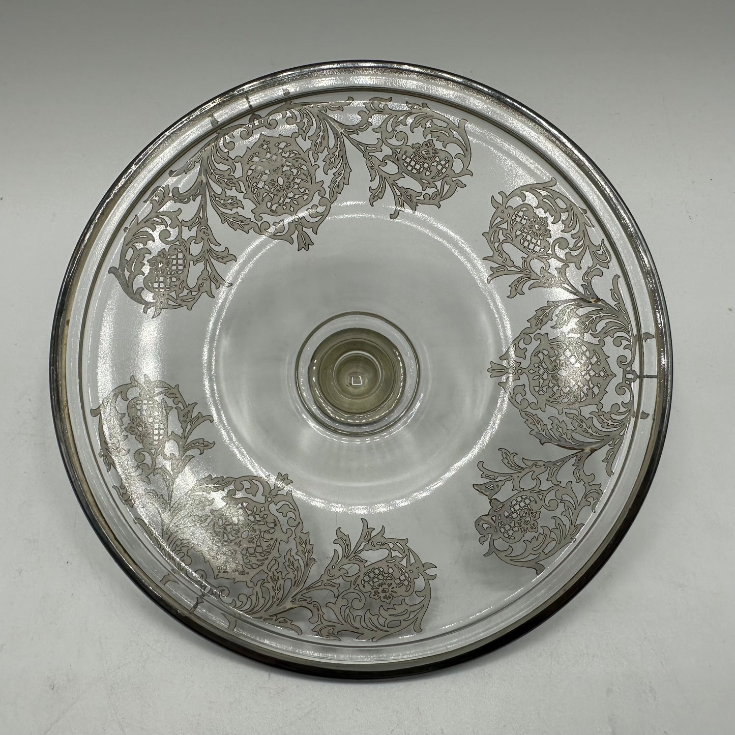 Silver Overlay Lided Divided Dish