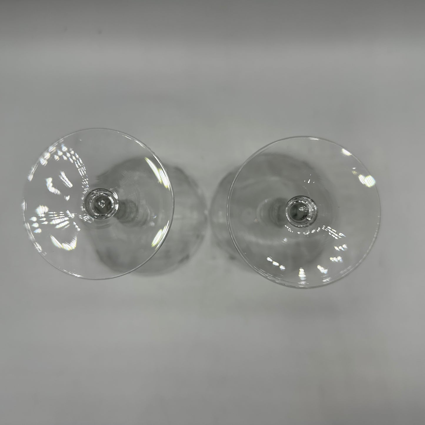 Etched Champagne Glasses, Set of 2