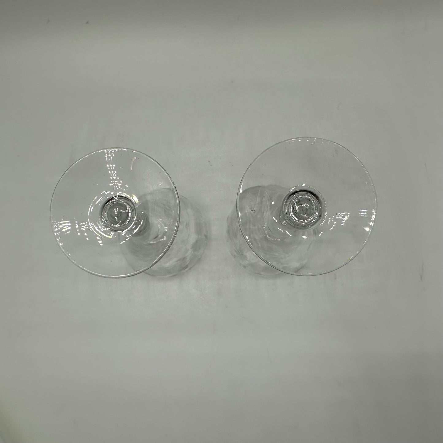 Etched Stemmed Cordial Glasses, Set of 2