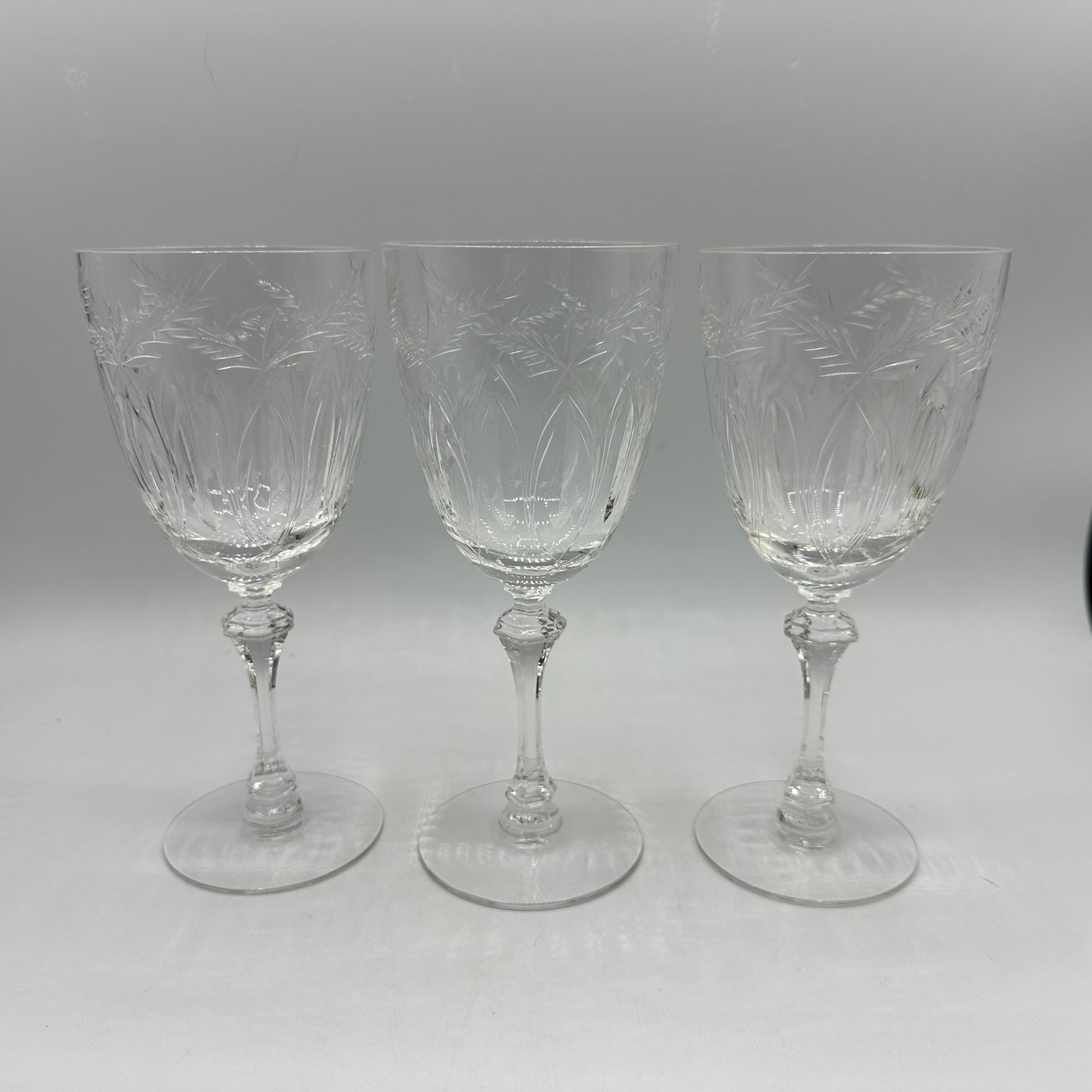 Tiffin-Franciscan Moss Rose Water Goblet, Set of 3