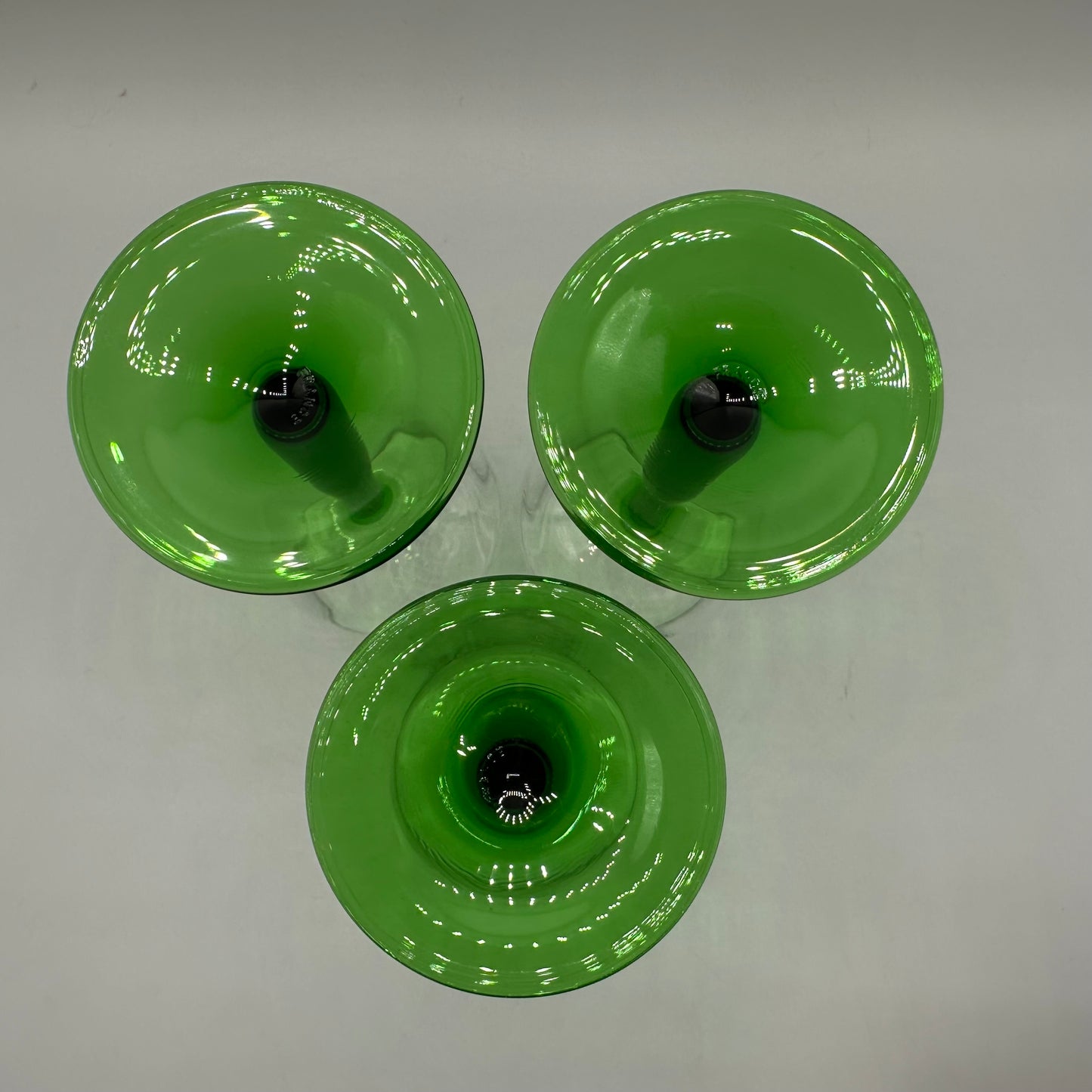 Luminarc Wine Glass Emerald Green Stem, Clear Glass, Set of 3
