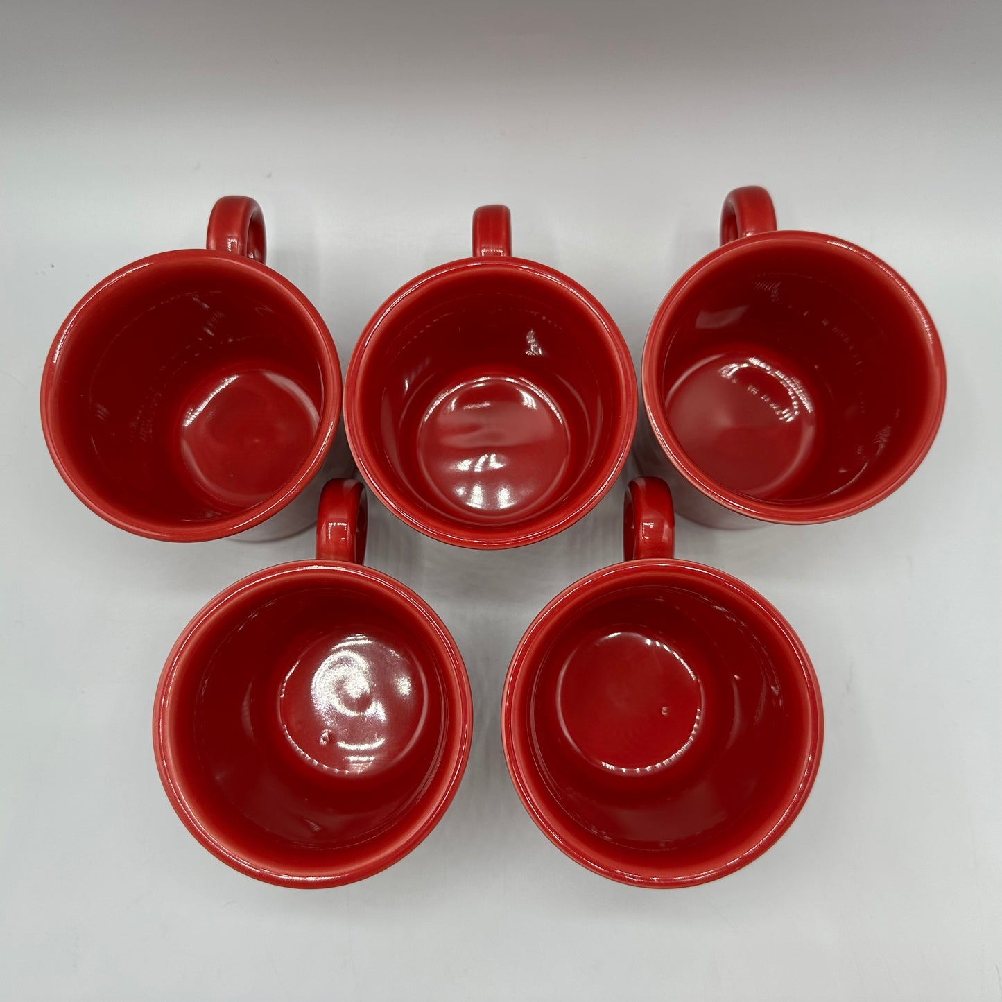 Fiestaware Scarlet Red Mugs, Set of 5