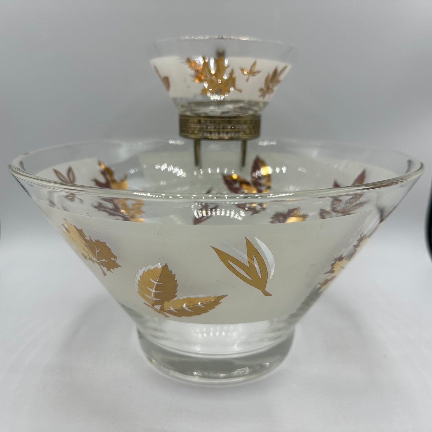 Libbey Golden Foilage Chip and Dip Set