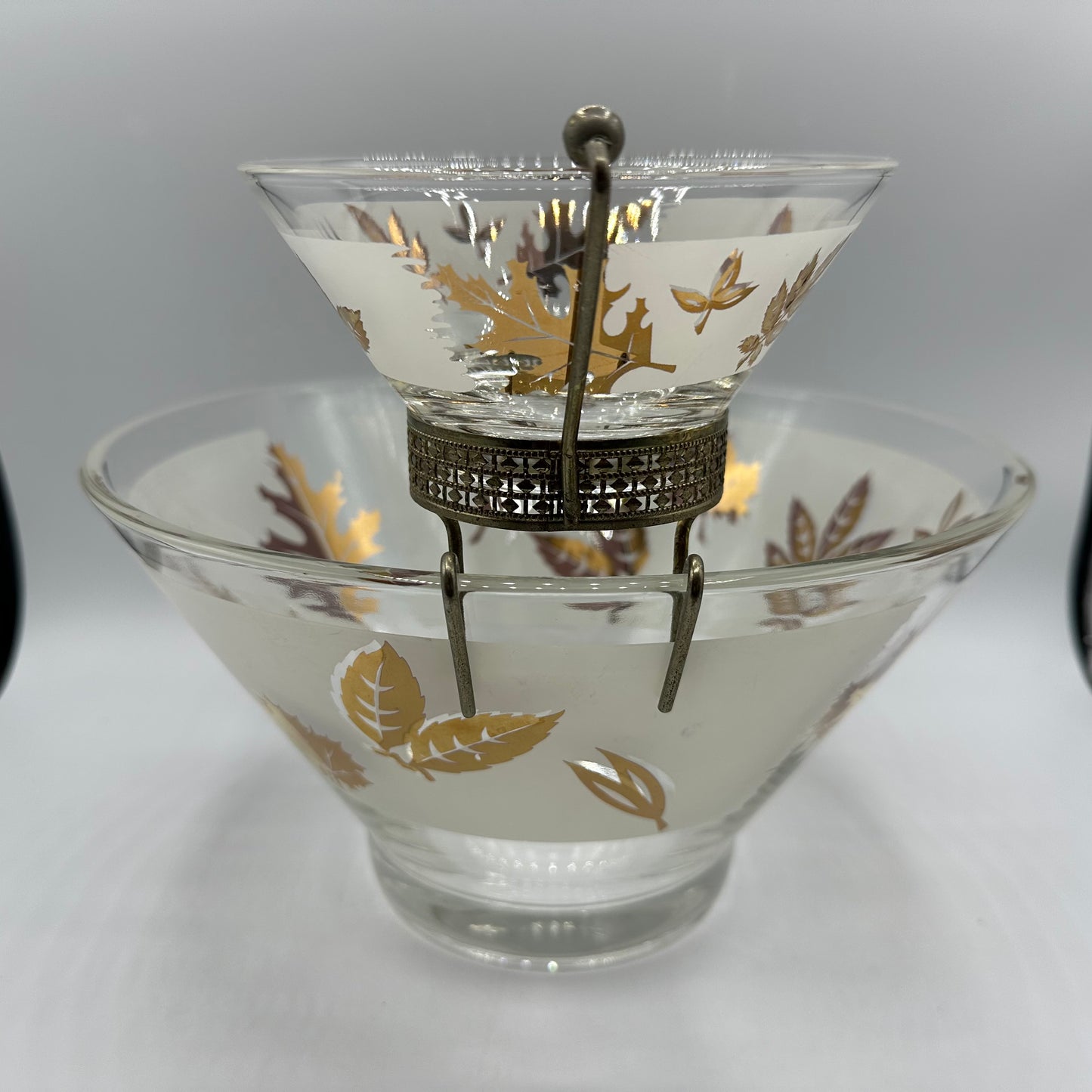 Libbey Golden Foilage Chip and Dip Set