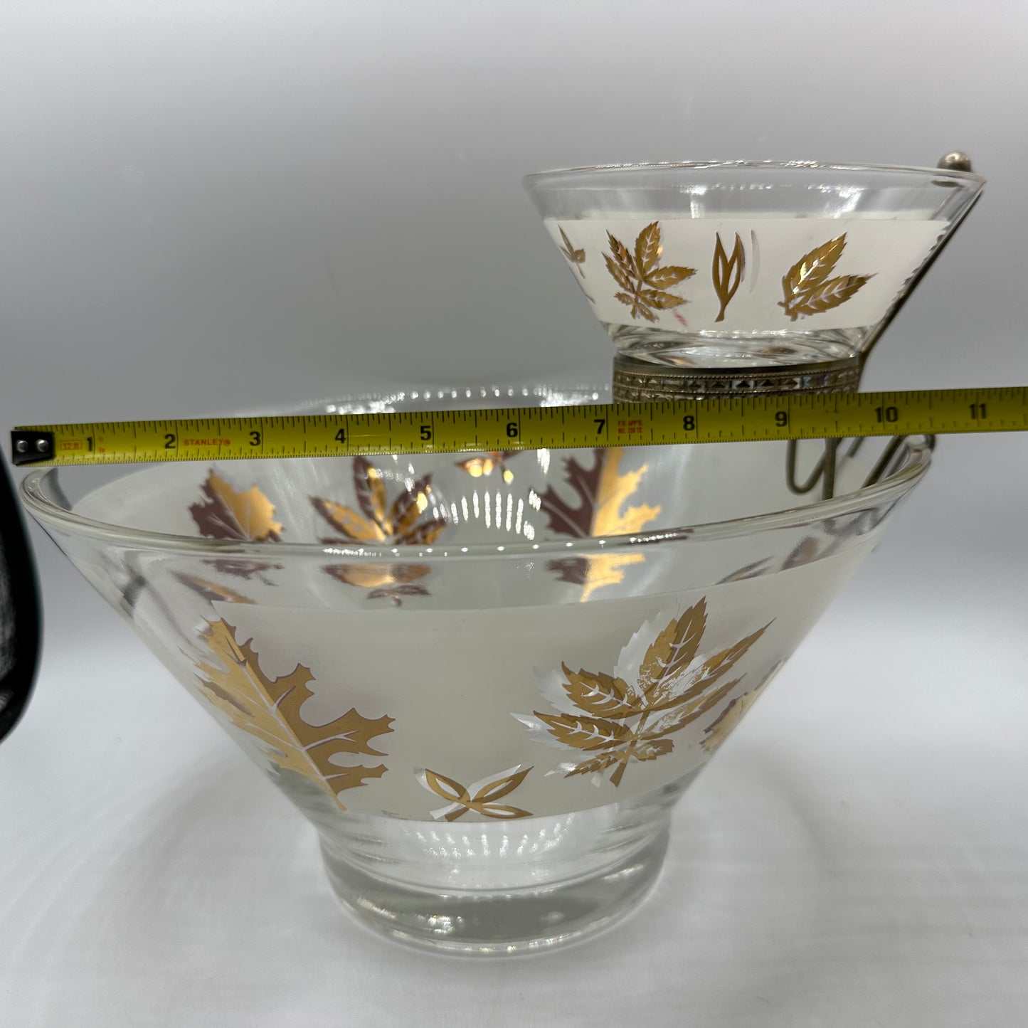 Libbey Golden Foilage Chip and Dip Set