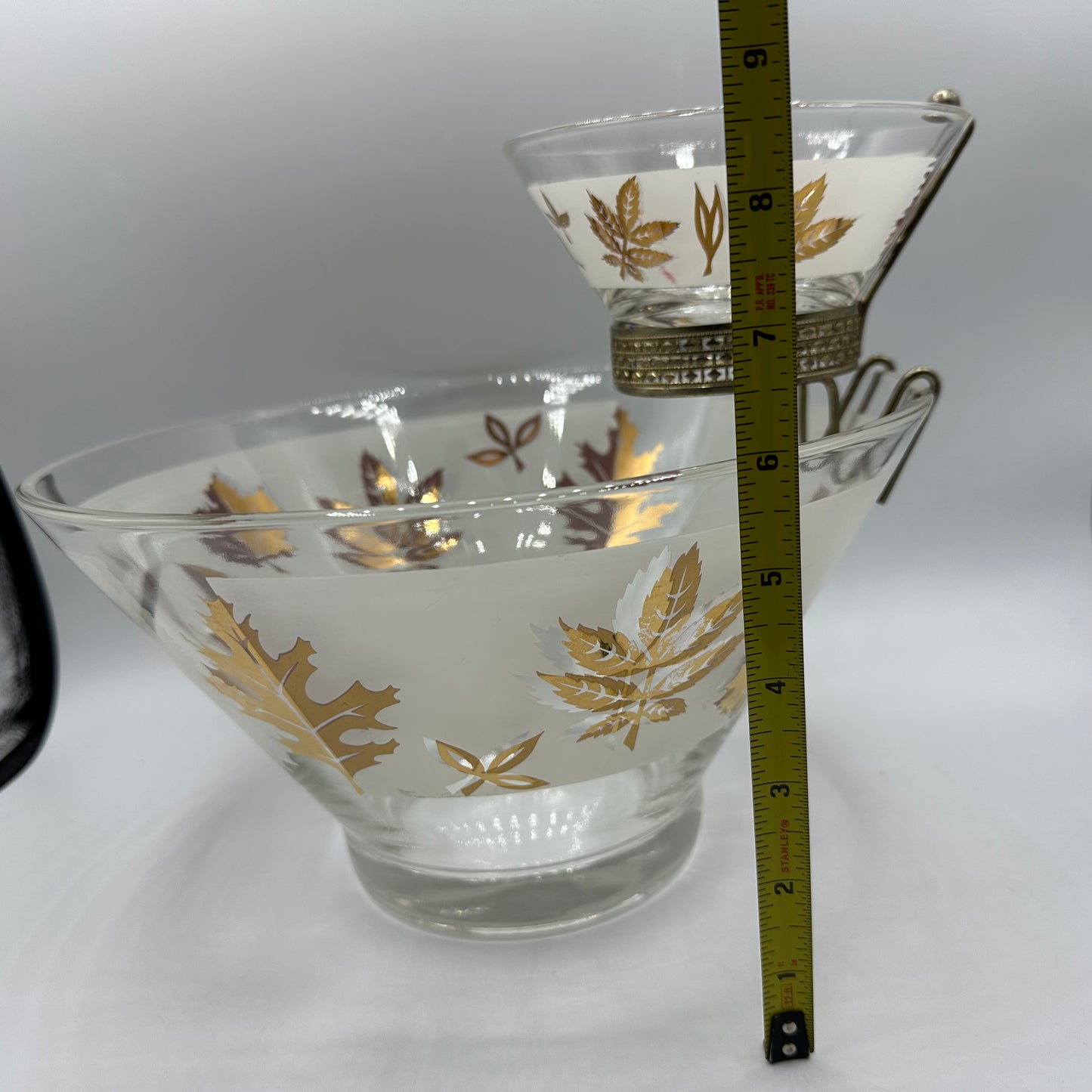 Libbey Golden Foilage Chip and Dip Set