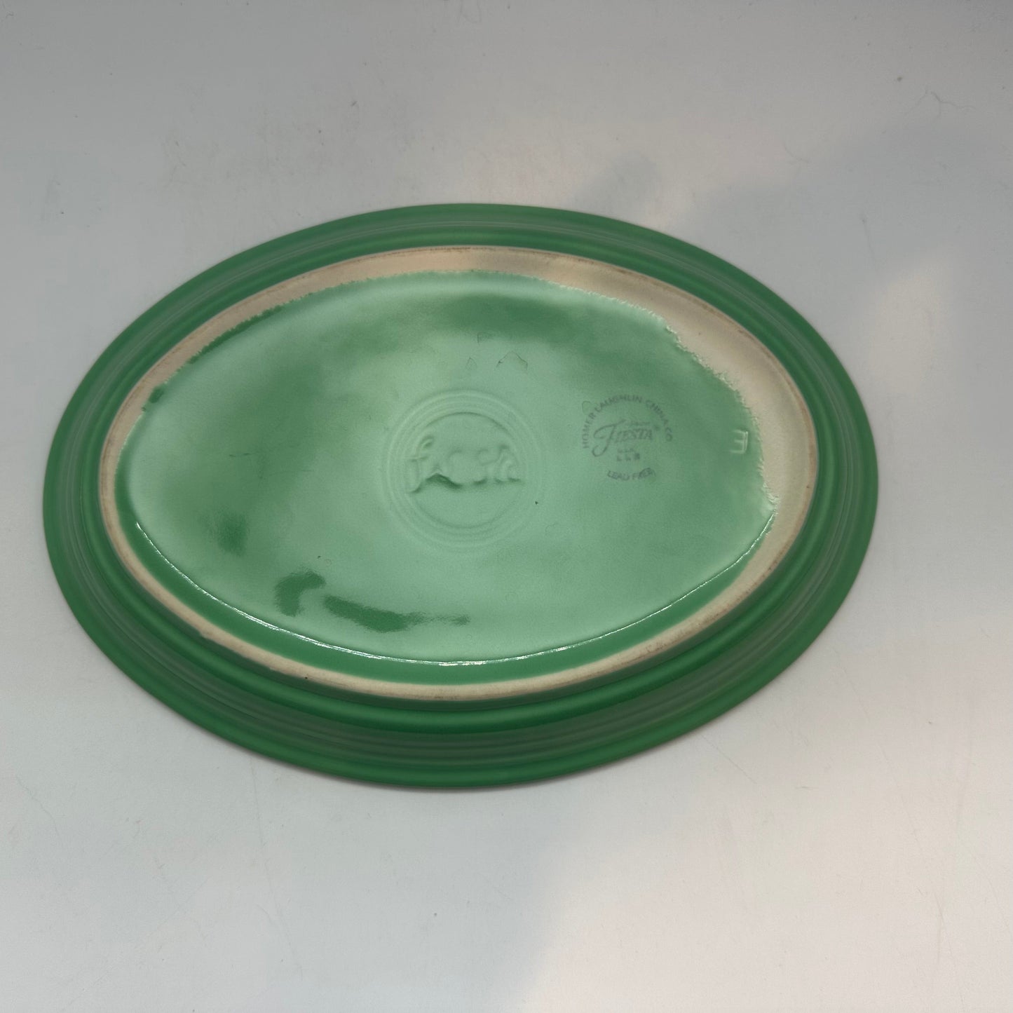 Fiestaware Sea Mist Green Oval Serving Platter, 10"