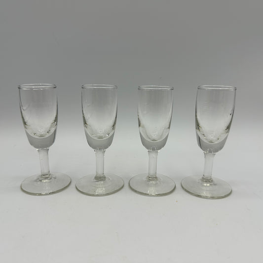 Plain Clear Cordials, Set of 4