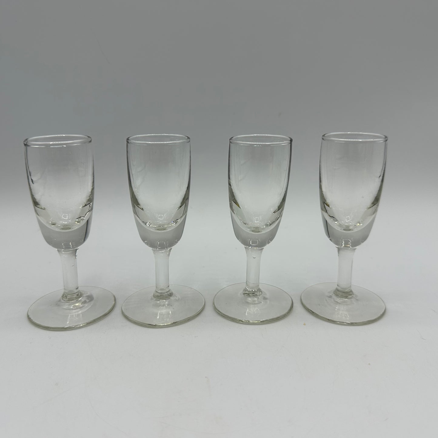 Plain Clear Cordials, Set of 4
