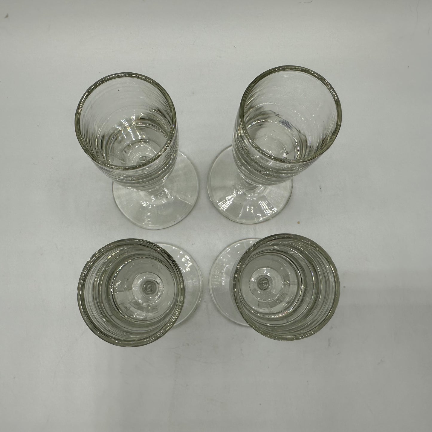 Plain Clear Cordials, Set of 4