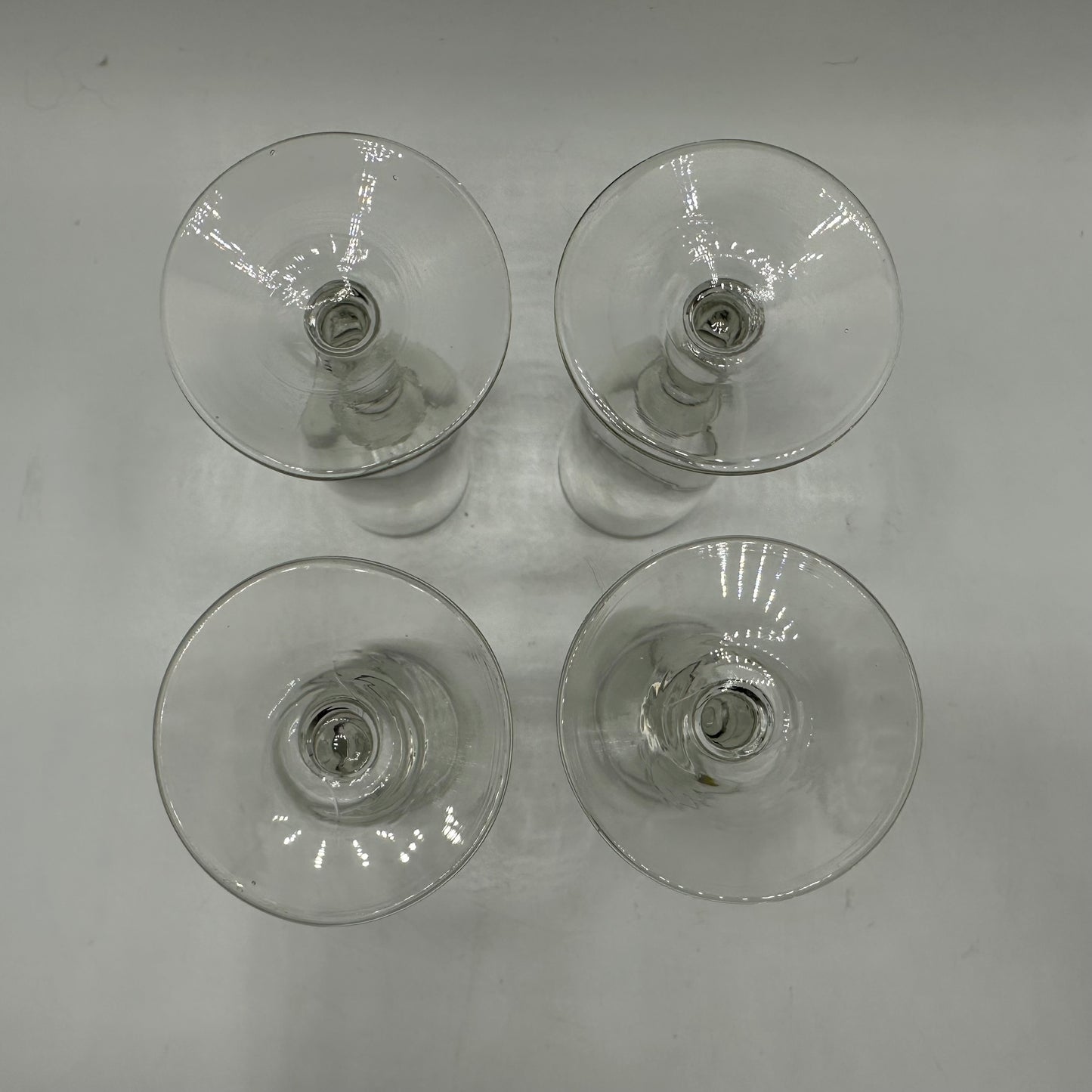 Plain Clear Cordials, Set of 4