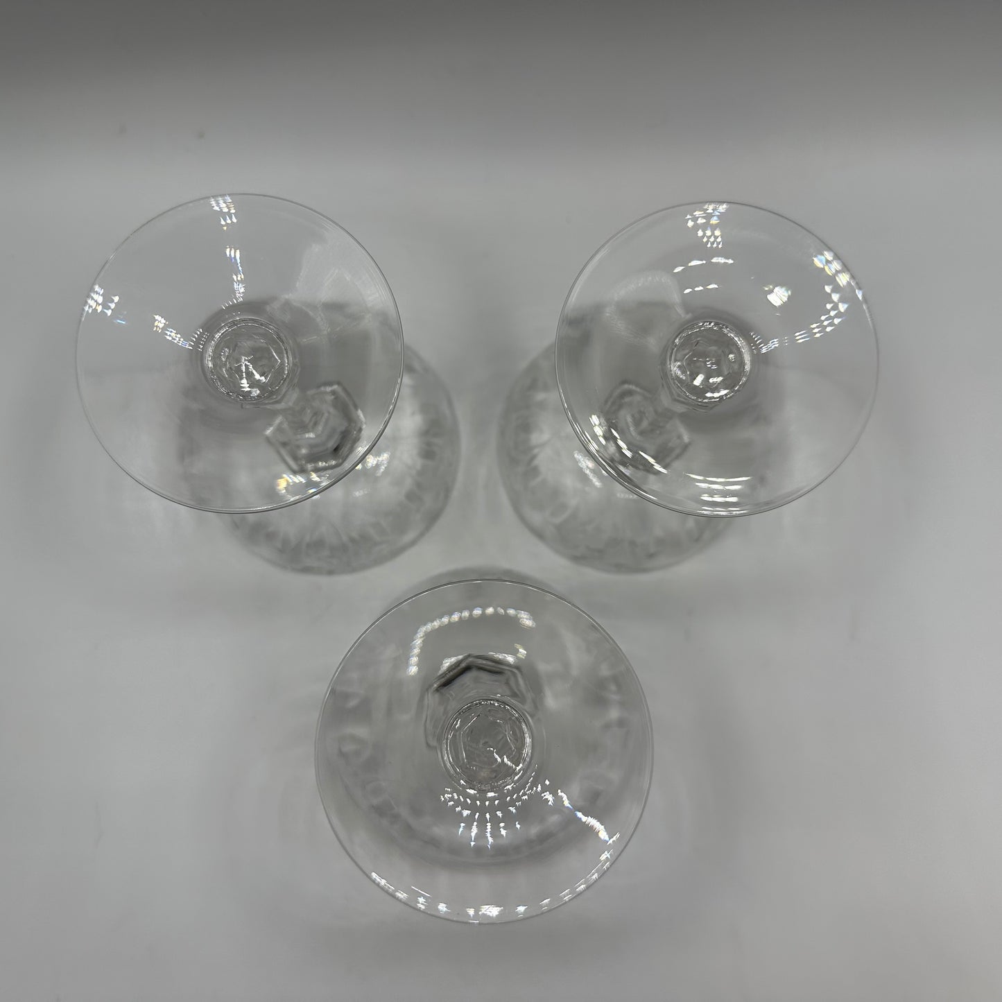 Tiffin-Franciscan Moss Rose Champagne/Sherbet Glasses, Set of 3