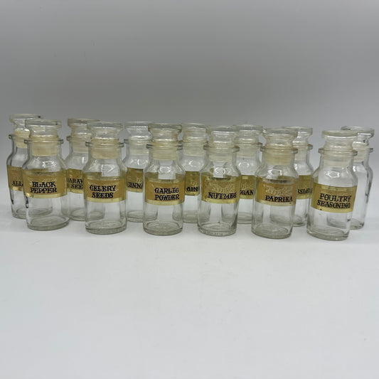 Labeled Spice Jars, Set of 13