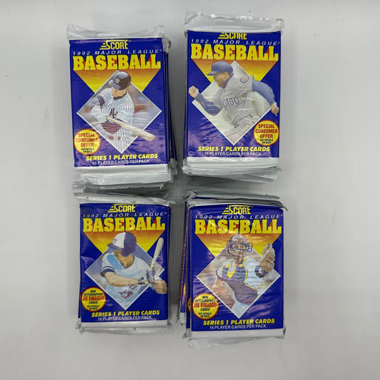 Score 1992 Major League Baseball Series 1 Player Cards Unopened 32 Packs