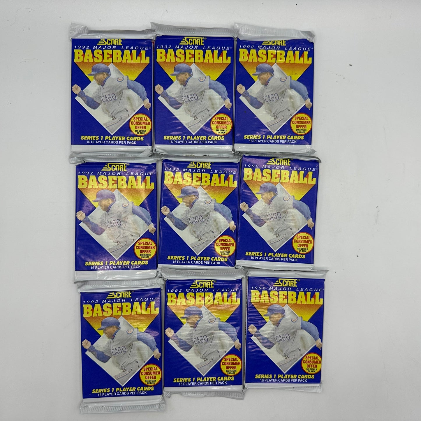 Score 1992 Major League Baseball Series 1 Player Cards Unopened 32 Packs