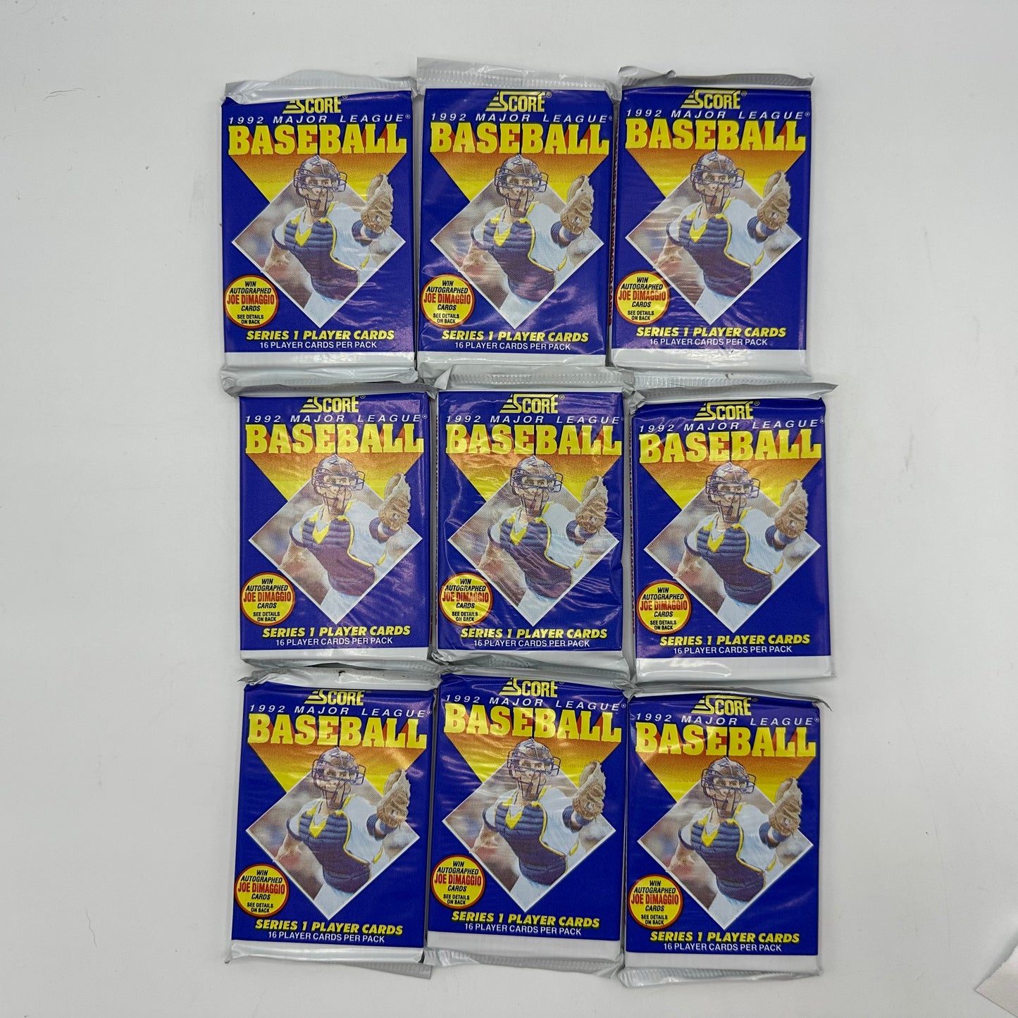 Score 1992 Major League Baseball Series 1 Player Cards Unopened 32 Packs