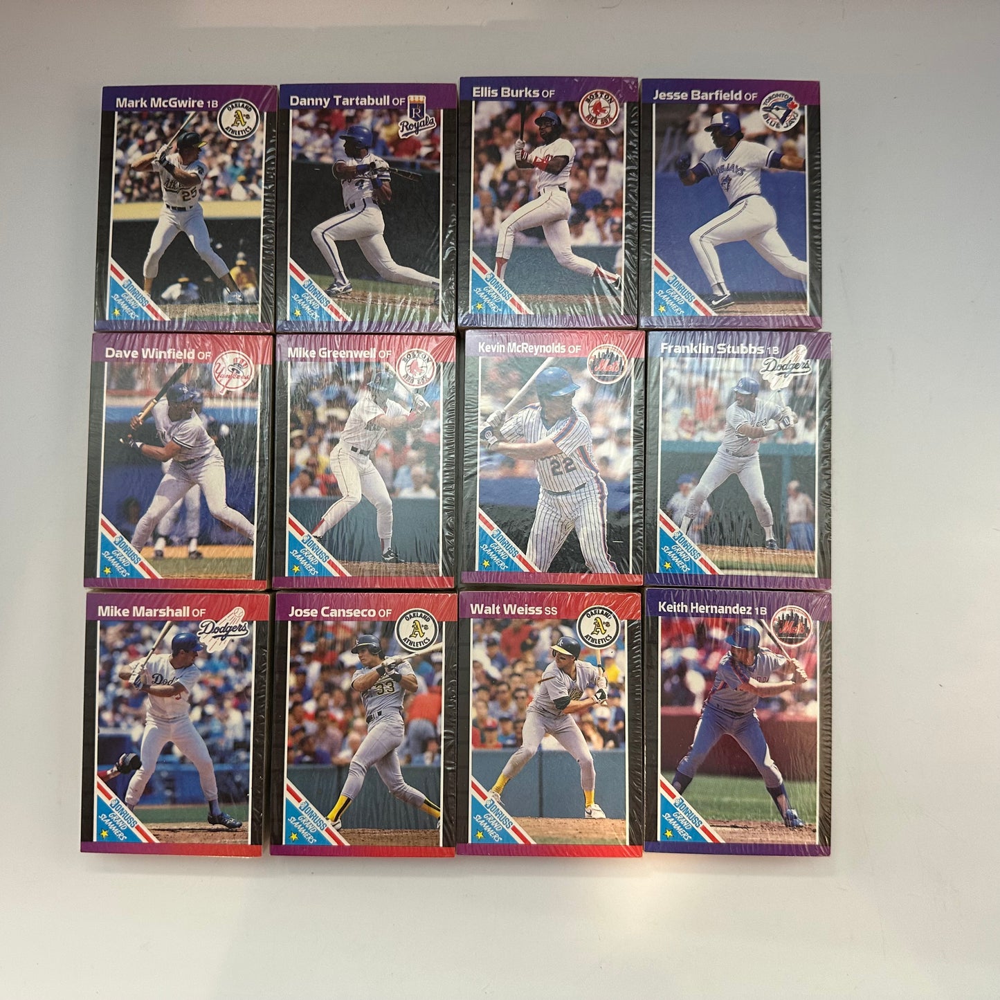 1989 Donruss Baseball 12 Sealed Card Packs and 41 Loose Puzzle Cards Open Box