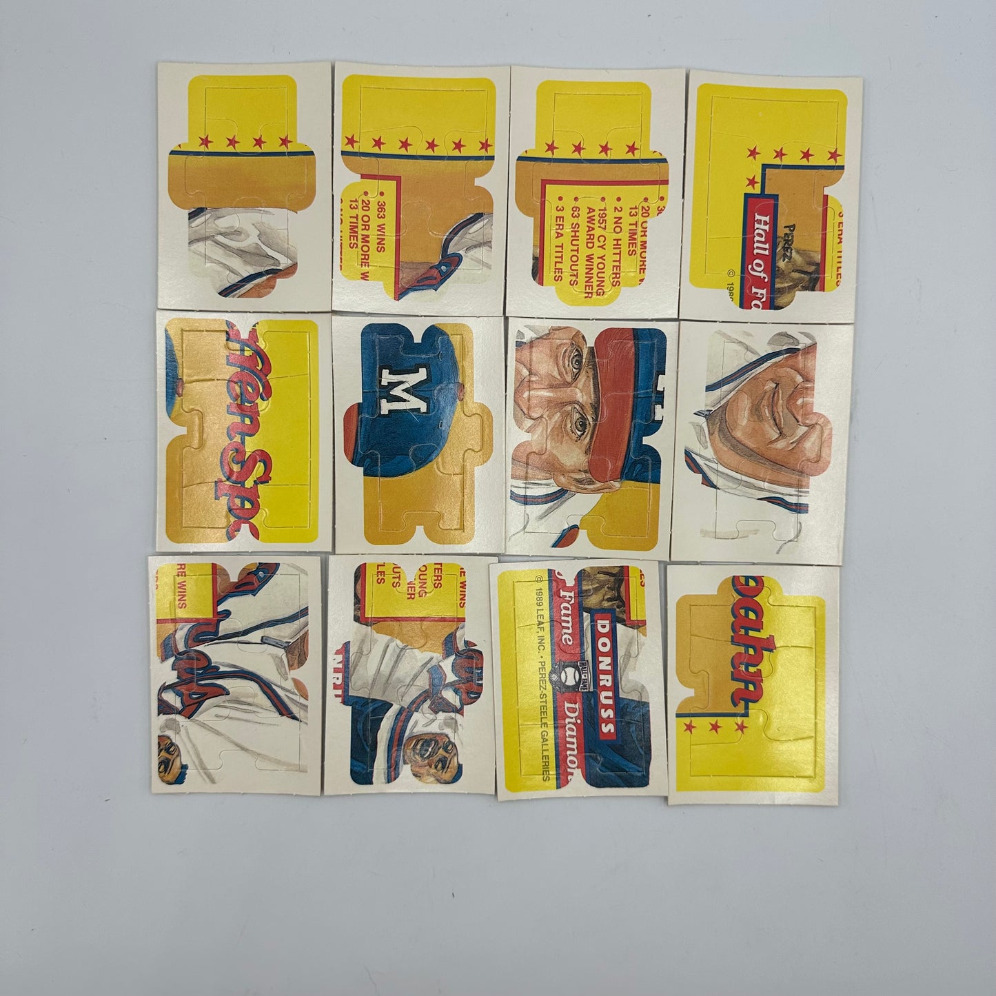 1989 Donruss Baseball 12 Sealed Card Packs and 41 Loose Puzzle Cards Open Box