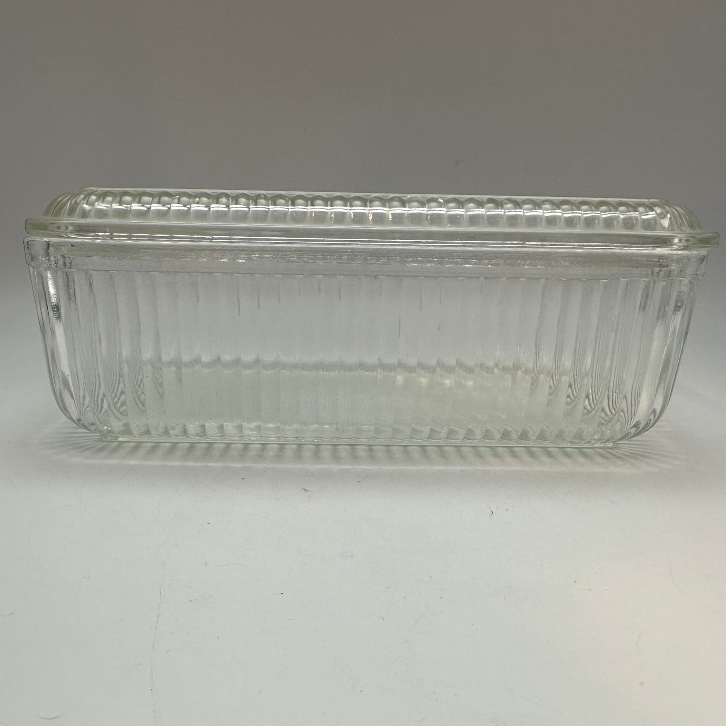 Federal Glass Refridgerator Dish, Fruit Design