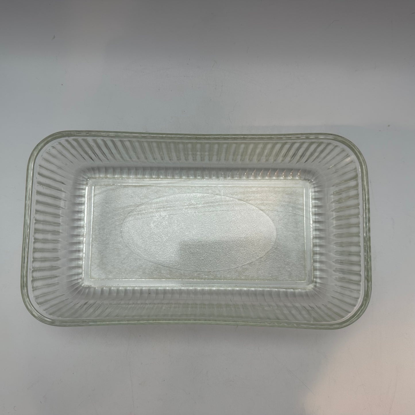 Federal Glass Refridgerator Dish, Fruit Design