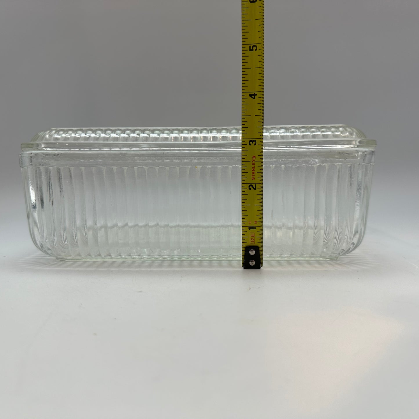 Federal Glass Refridgerator Dish, Fruit Design