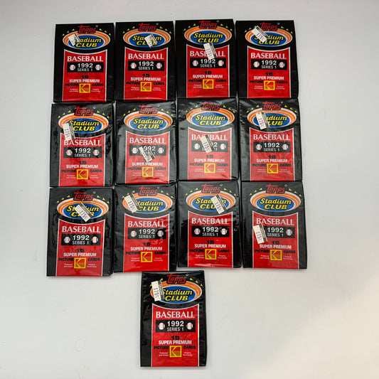 1992 Topps Stadium Club Baseball Series 1 13 Sealed Card Packs