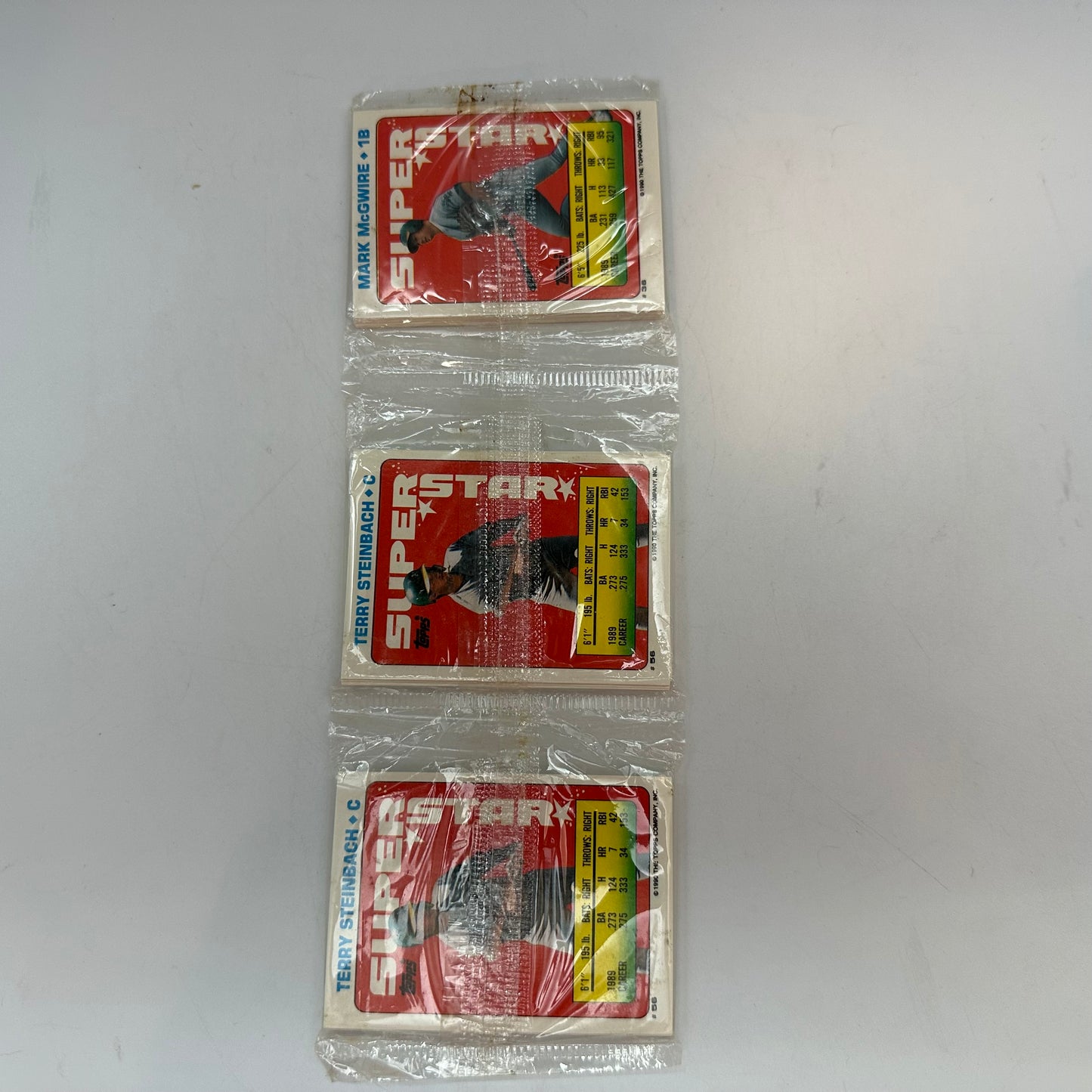 1990 Topps Baseball Mini Superstar 3 Sealed Packs