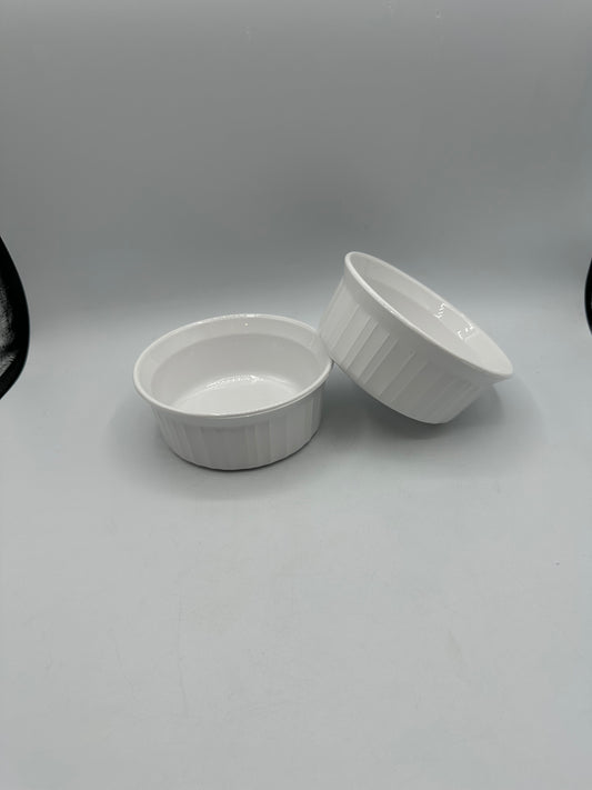 Corning Ware French White Round Bowls, Set of 2