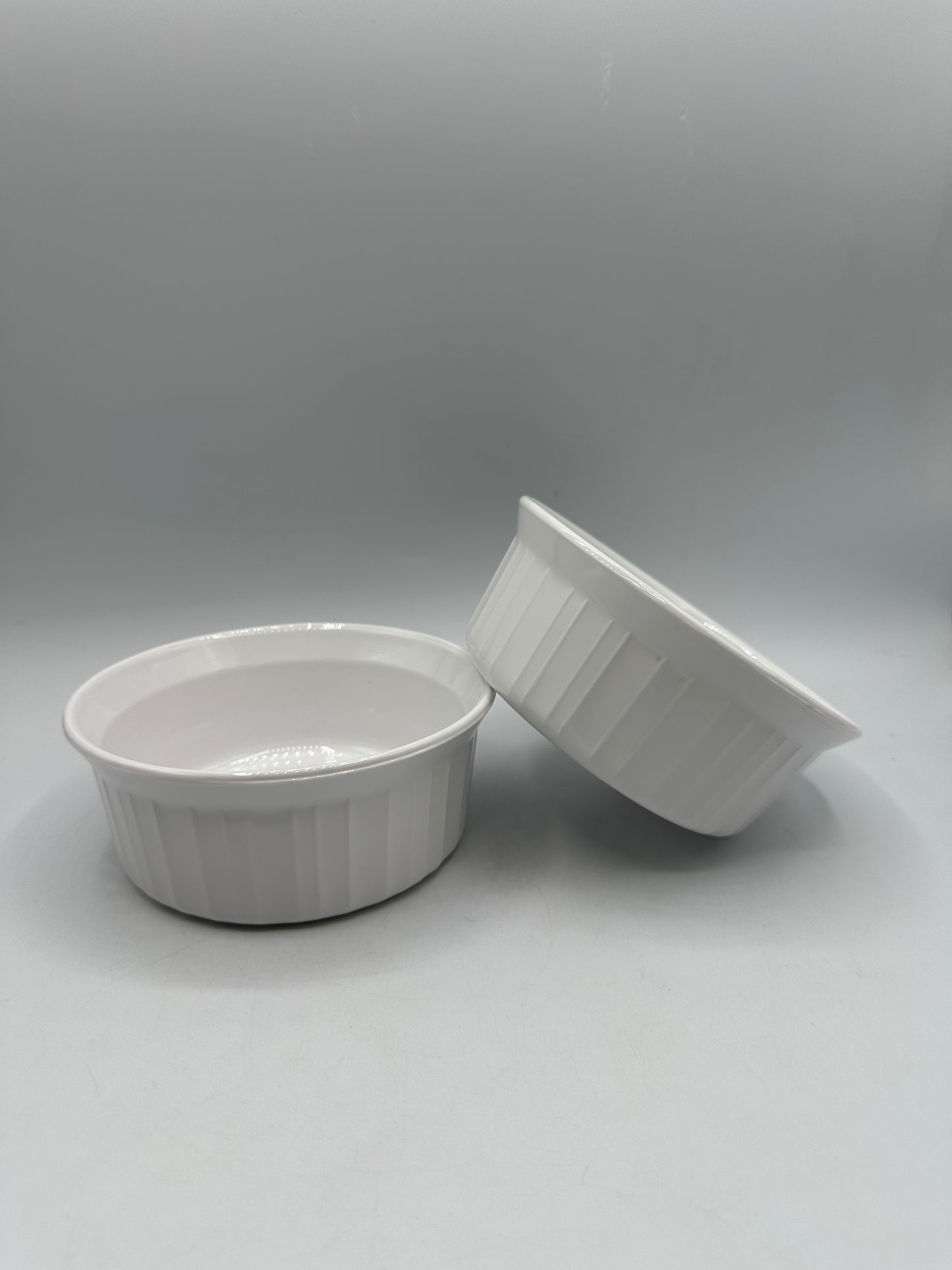 Corning Ware French White Round Bowls, Set of 2